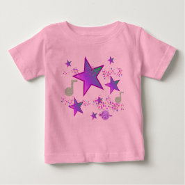 T-shirt Body de Malha com Tutu Rosa Lullaby Starlight para