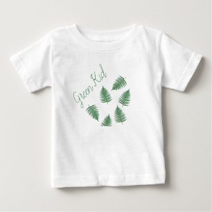 T-shirt Bodysuit afortunado da saia do bebê da samambaia