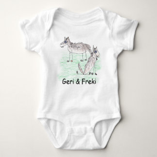 T-shirt Bodysuit do bebê de Geri & de Freki