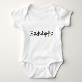 T-shirt Bodysuit do bebê de Pugaholic