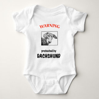 T-shirt Bodysuit do bebê do Dachshund