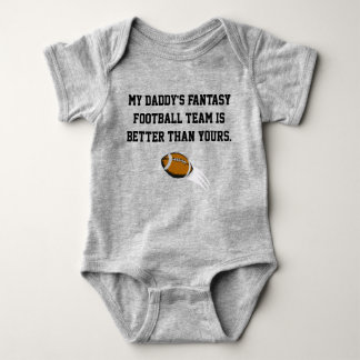 T-shirt Bodysuit do bebê do futebol da fantasia