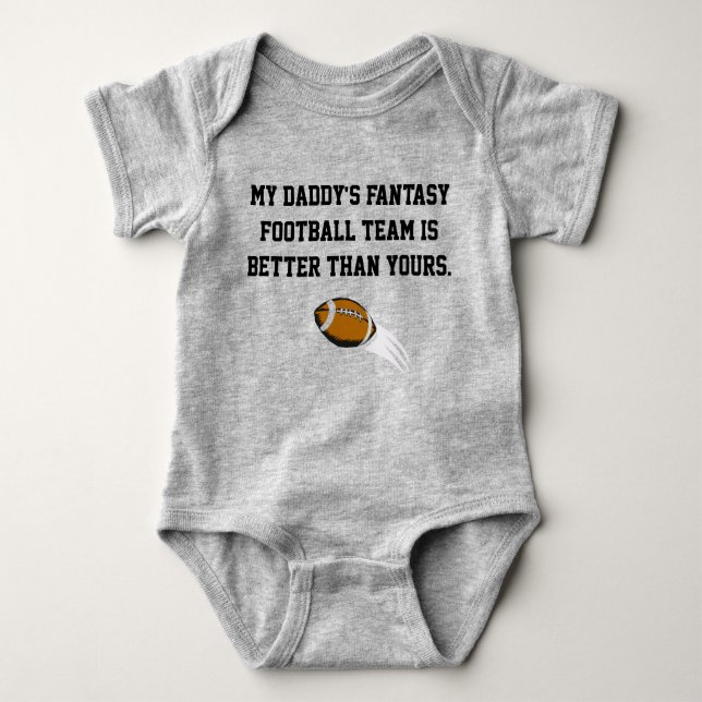T-shirt Bodysuit do bebê do futebol da fantasia (Frente)
