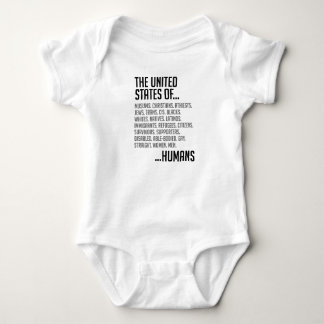 T-shirt Bodysuit do bebê dos Estados Unidos