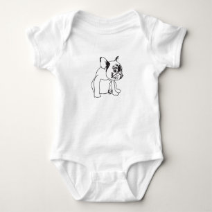 T-shirt Bodysuit do jérsei do desenho do filhote de