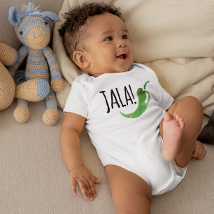 T-shirt Bodysuit engraçado do bebê do Jalapeno do Holla