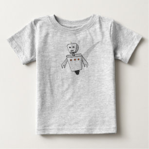 T-shirt Bodysuit orgânico do robô do fugitivo (esboço)
