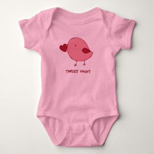 T-shirt Bodysuit pequeno do bebê do pintinho dos namorado