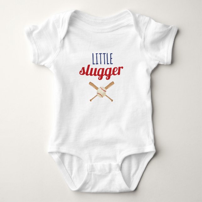 T-shirt Bodysuit pequeno do slugger (Frente)