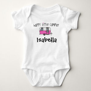 T-shirt Bodysuit pequeno feliz personalizado do bebê do