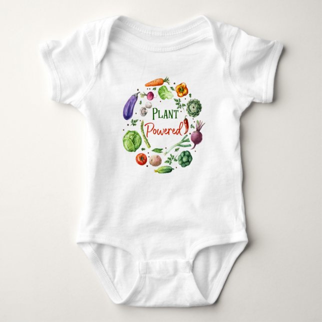 T-shirt Bodysuit Planta-Psto do bebê (Frente)