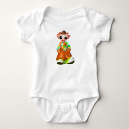 T-shirt Bodysuits de Bebê Palhaço Fofo