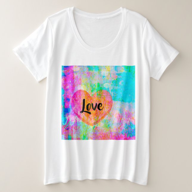 T-shirt Boho Heart Love (Frente do Design)