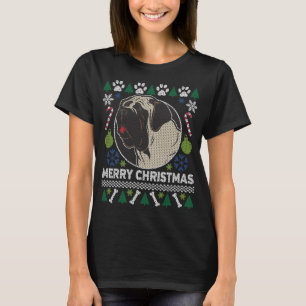 T-shirt Boi Mastiff Cachorro Raça Feia De Natal