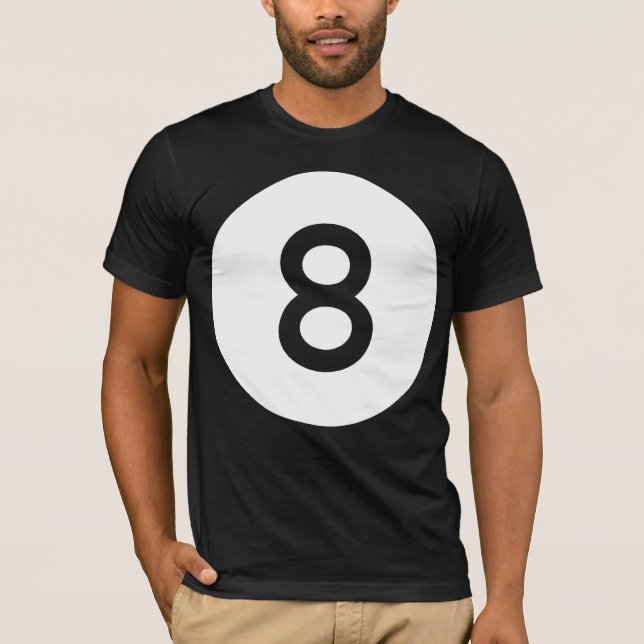 T-shirt Bola 8 bolas/oito - limpe (Frente)