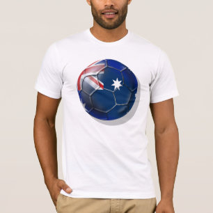 T-shirt Bola da bandeira da onça dos fãs de futebol de