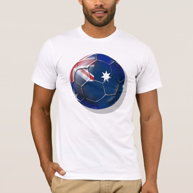 T-shirt Bola da bandeira da onça dos fãs de futebol de (Frente)