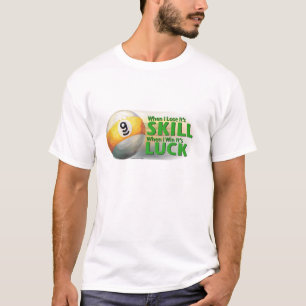 T-shirt Bola da sorte 9 da vitória da habilidade do perde