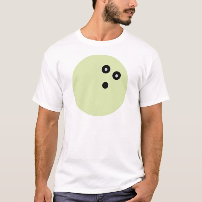 T-shirt Bola de boliche verde (Frente)