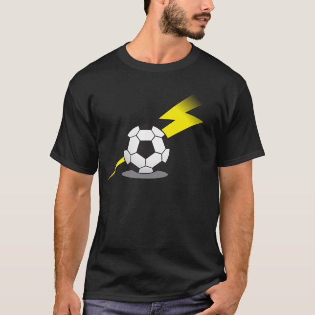 T-shirt Bola de futebol com parafuso de relâmpago (Frente)
