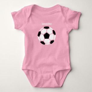 T-shirt Bola de Futebol Fofa Bebê Esportes Personalizados