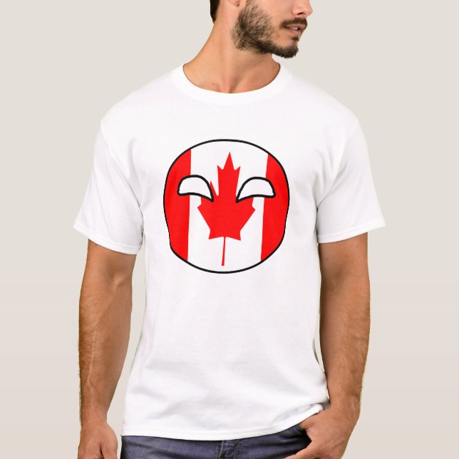 T-shirt Bola do país de Canadá (Frente)