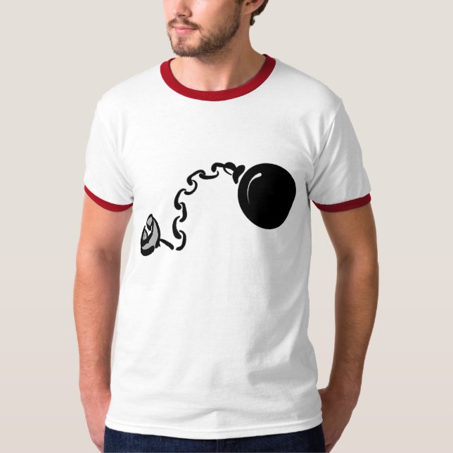 T-shirt bola e corrente (Frente)