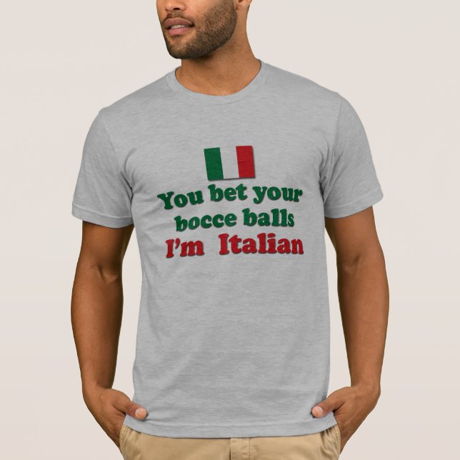 T-shirt Bolas de Bocce do italiano (Frente)