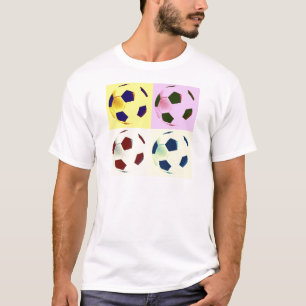 T-shirt Bolas de futebol de pop Art