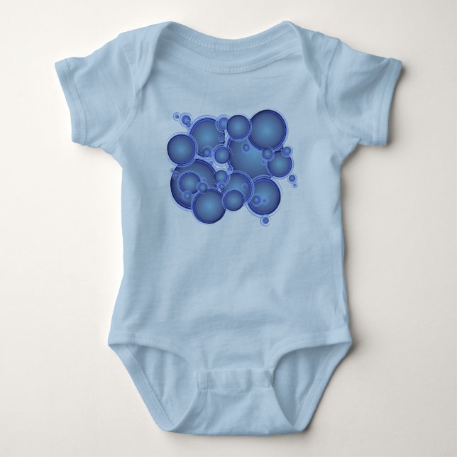 T-shirt bolhas azuis (Frente)