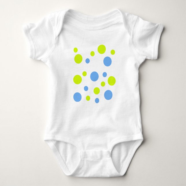 T-shirt Bolhas Azuis Amarelas Felizes (Frente)