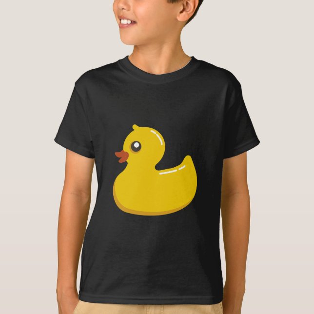 T-shirt Bolhas Ducky/azuis de borracha bonitos (Frente)