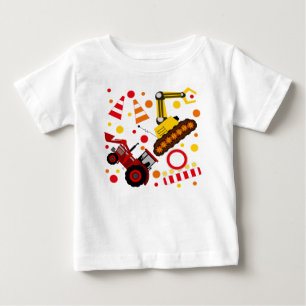 T-shirt Bolinhas de construção de tratores bulldozer