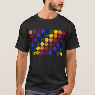 T-shirt Bolinhas do arco-íris no preto