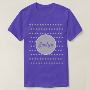 T-Shirt Bolinhas Personalizada (Lavanda e Cinza)