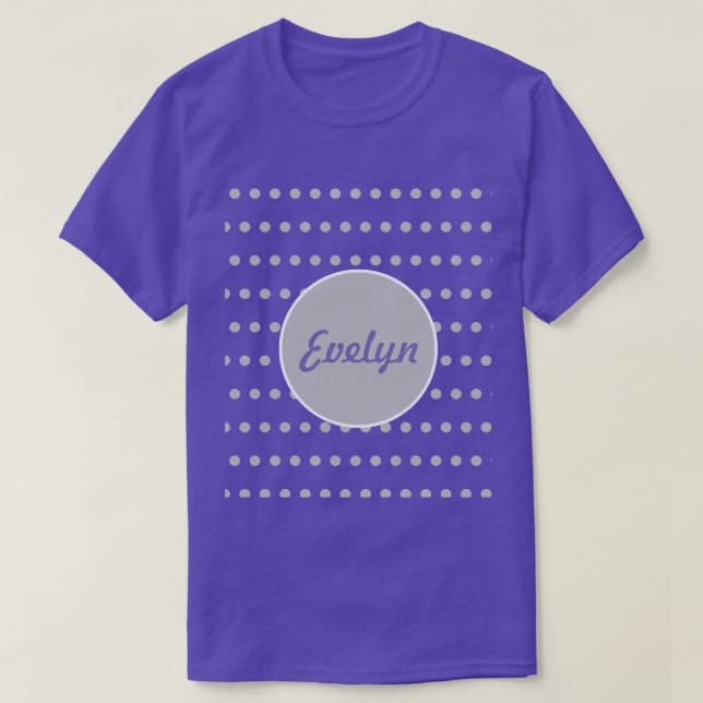 T-Shirt Bolinhas Personalizada (Lavanda e Cinza) (Frente do Design)