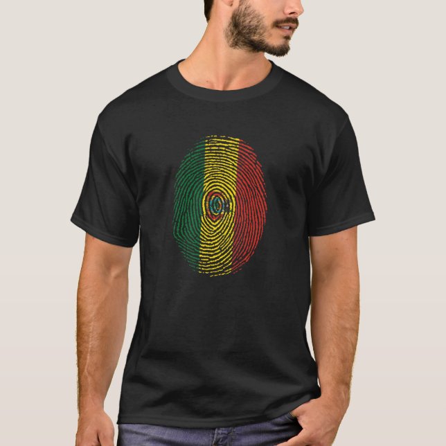 T-shirt Bolivia fingerprint flag (Frente)