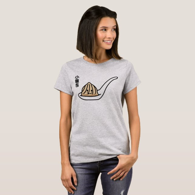 T-shirt Bolo chinês de Dim Sum da bolinha de massa da sopa (Frente Completa)