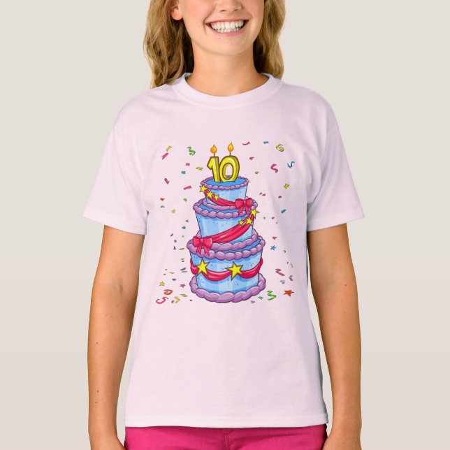 T-shirt Bolo de aniversário (Frente)