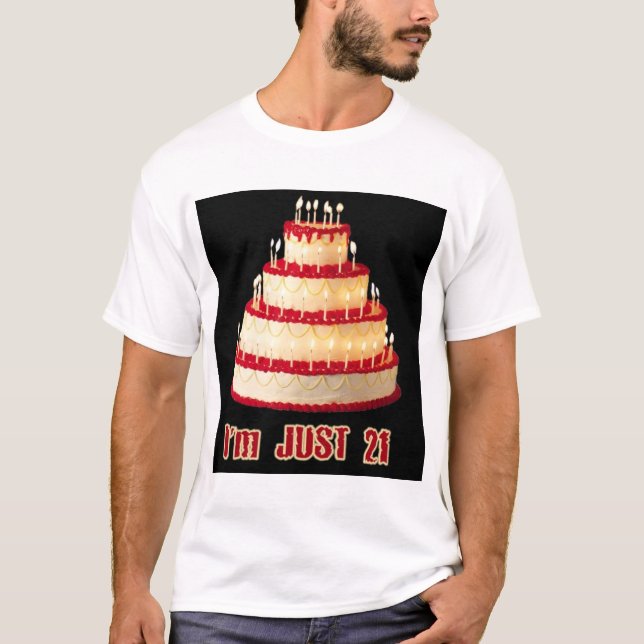 T-SHIRT BOLO DE ANIVERSÁRIO COM VELAS (Frente)