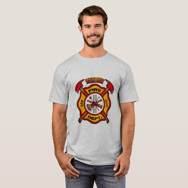 T-shirt Bombeiro aposentado (Frente Completa)