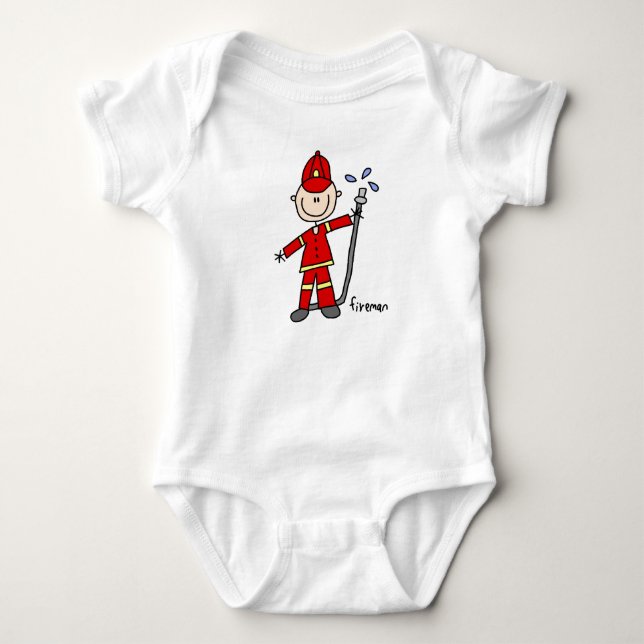 T-shirt Bombeiro Boneco de Palito (Frente)