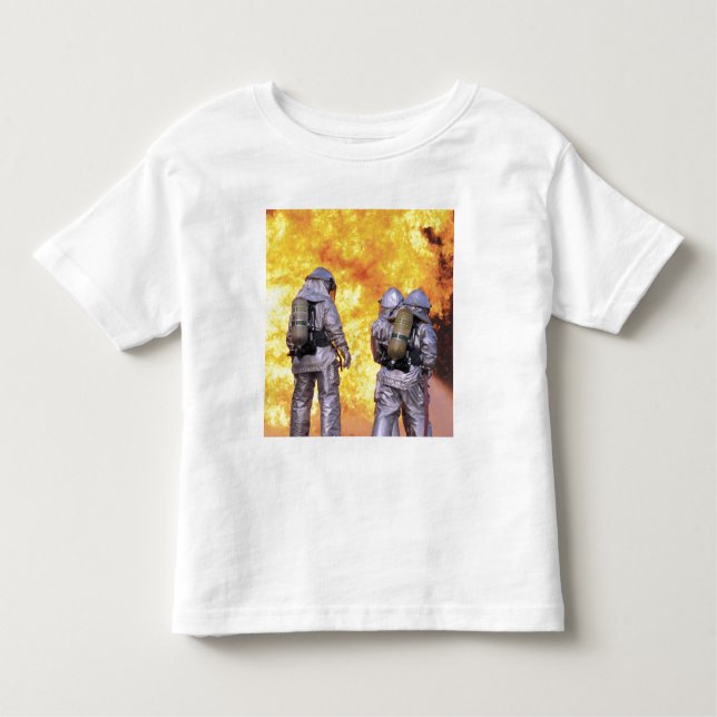 T-shirt Bombeiros extinguem incêndio aéreo (Frente)