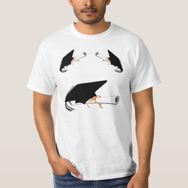 T-shirt Boné de formatura Com Diploma (Frente)