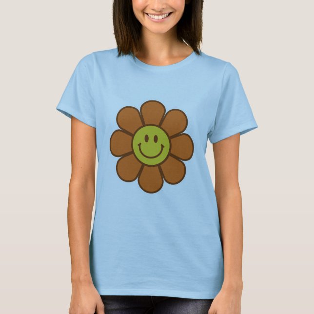 T-shirt Boneca Bebê Flower Ladies (Ajustado) (Frente)