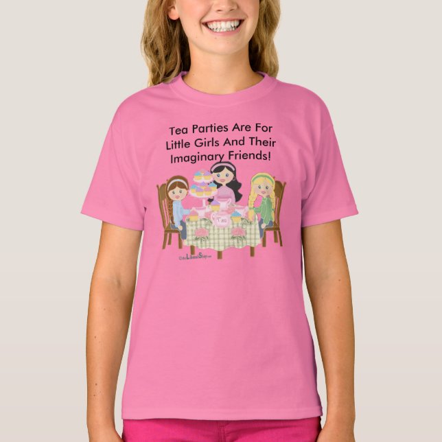 T-shirt Boneca De Bebê Do Tea Party (Presente) (Frente)