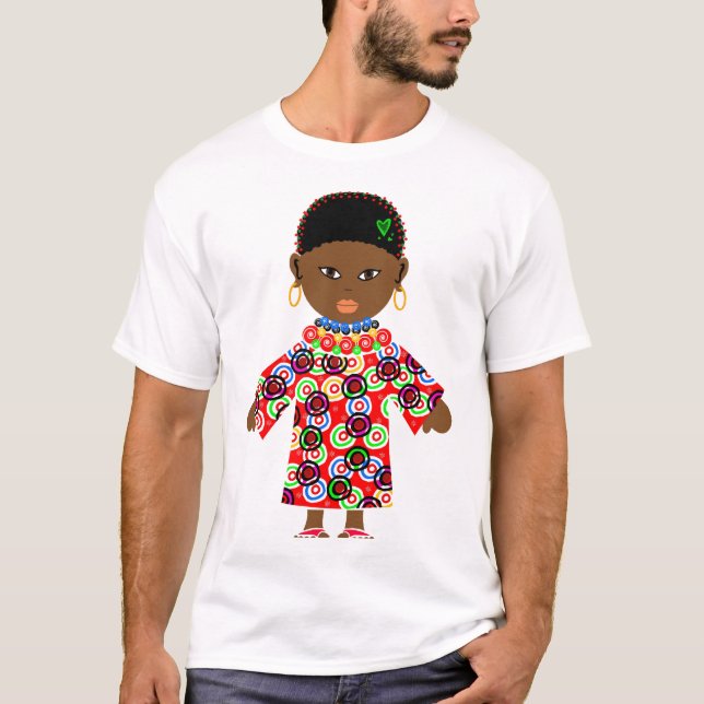 T-shirt Boneca do tribo Zulu (Frente)