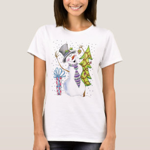 T-shirt Boneco de neve
