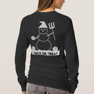 T-shirt boneco de neve do Dia das Bruxas