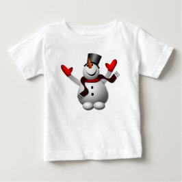 T-shirt Boneco de Neve Feliz Fofo
